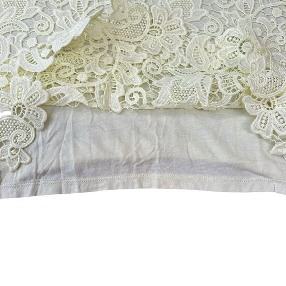 J Crew‎ Women’s S Embroidered Lace Overlay Sleeveless Blouse Feminine Fairycore - Picture 3 of 8